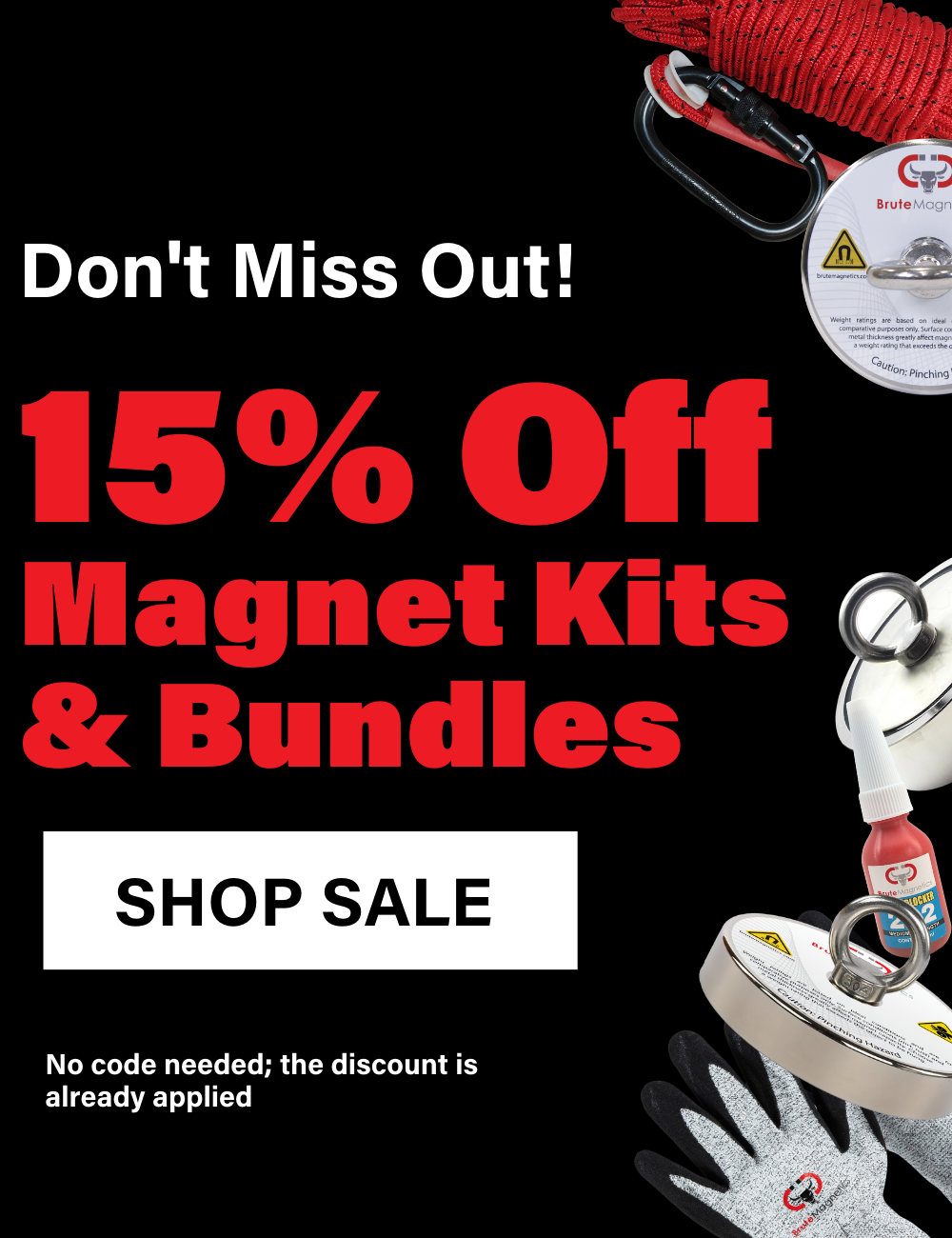 Final 24 Hours: 15% OFF Magnet Fishing Kits - Brute Magnetics
