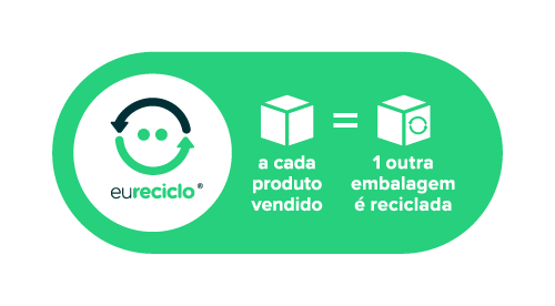 EuReciclo: a cada produto vendido, 1 outra embalagem é reciclada.