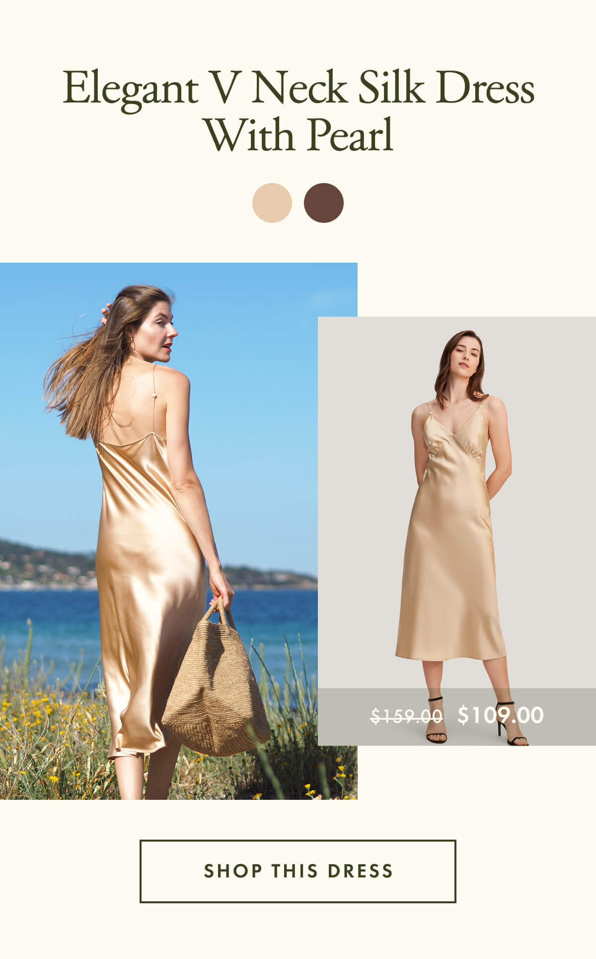 Popular Silk Dresses Summer Sale