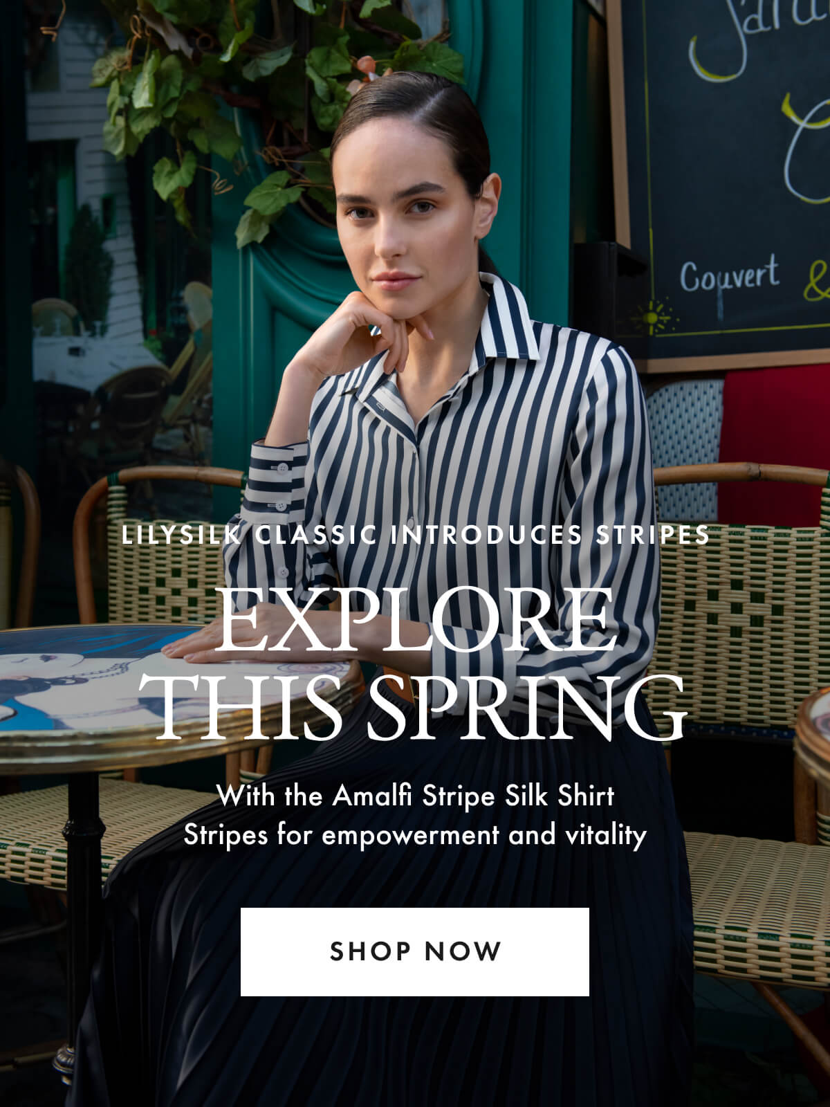 The Amalfi Stripe Silk Shirtdress with Belt