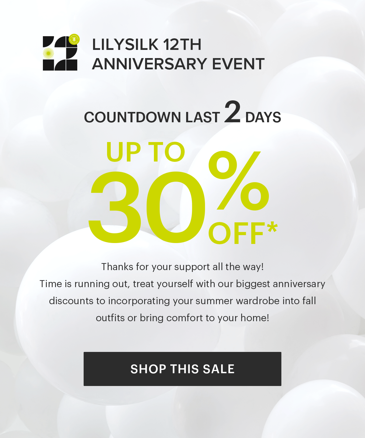 ⏰Last 2 Days of Our Anniversary Event Lily Silk