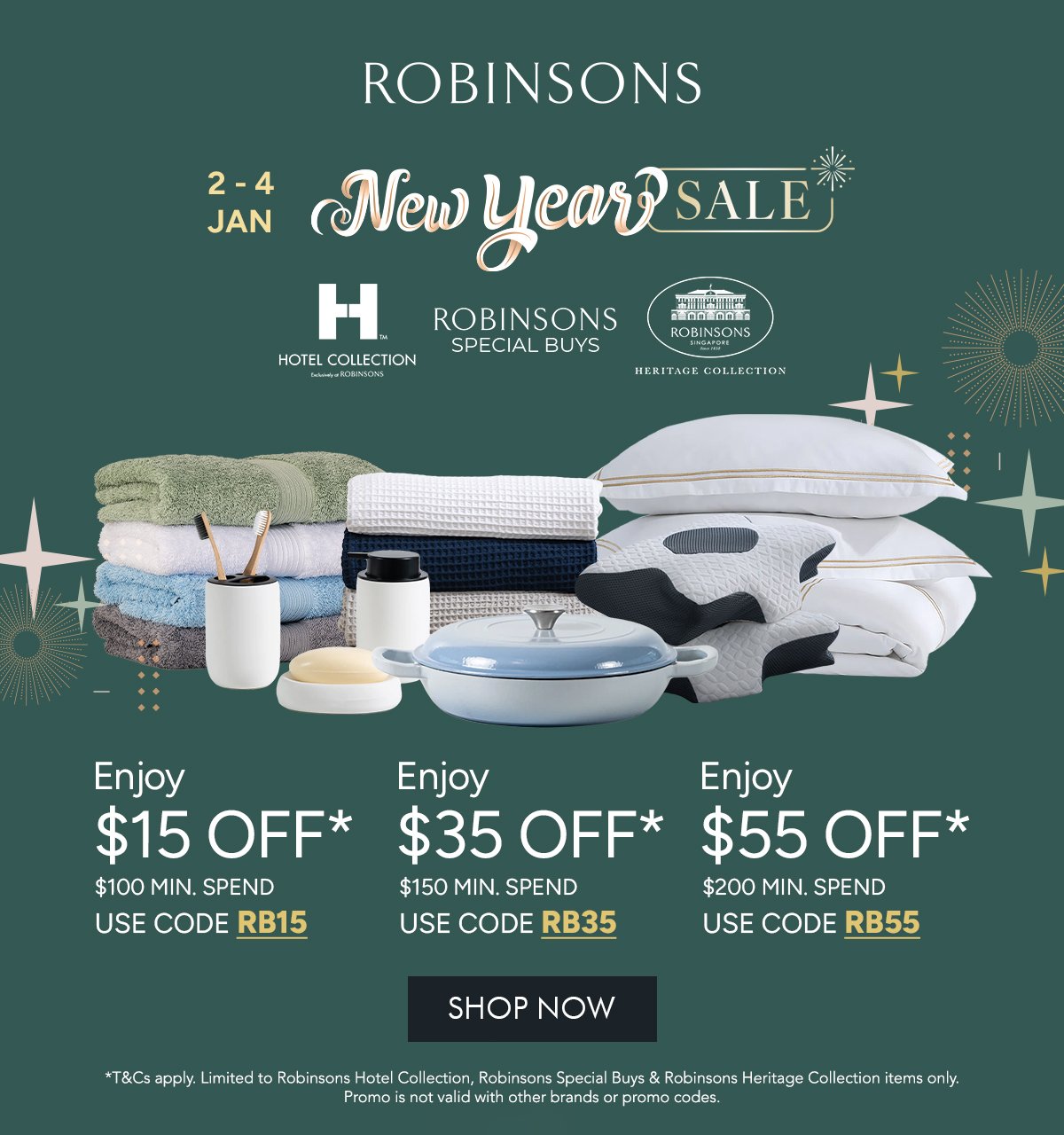 HOTEL COLLECTION, ROBINSONS SPECIAL BUYS & HERITAGE COLLECTION