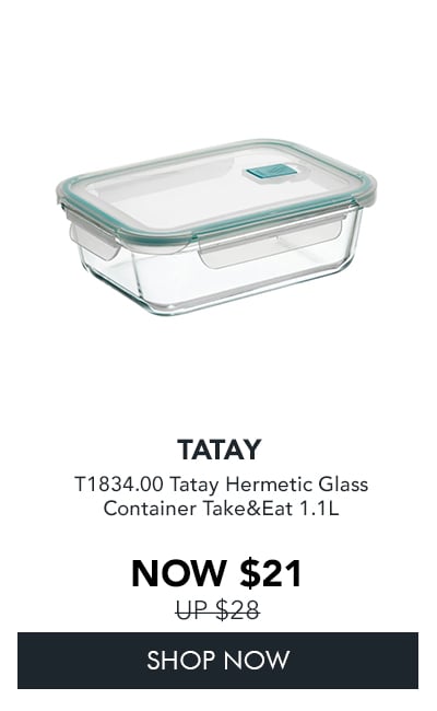T1834.00 Tatay Hermetic Glass Container Take&Eat 1.1L