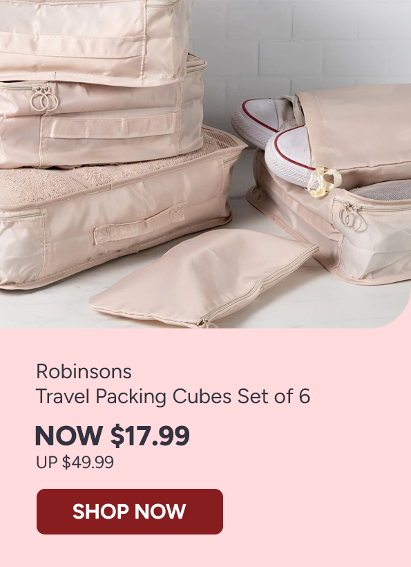 Robinsons Travel Packing Cubes Set of 6