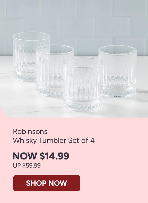Robinsons Whisky Tumbler Set of 4